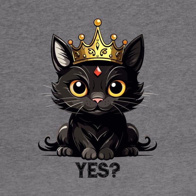 Black Cat In A Crown by TeeCraftsGirl